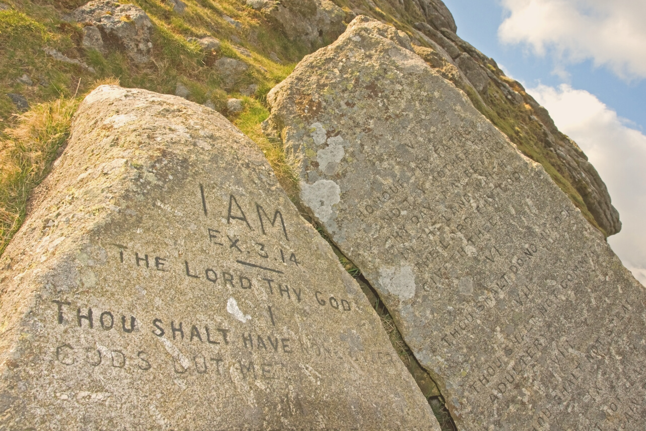 Ten commandment stones on Dartmoor National Park